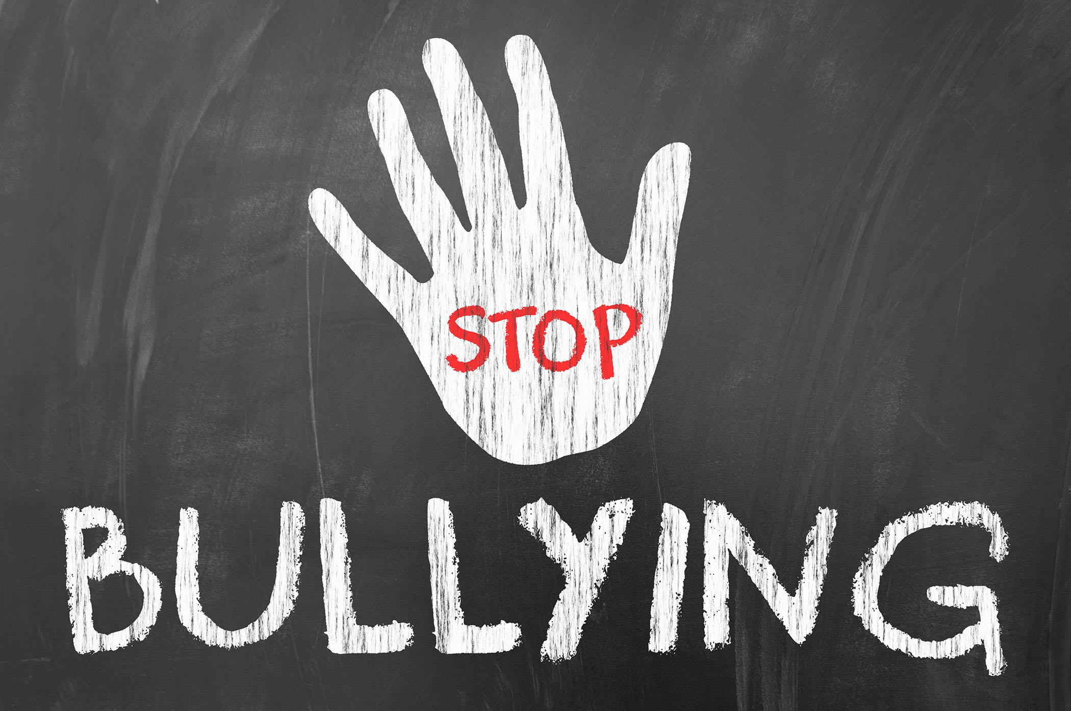 Stop Bullying concept on blackboard